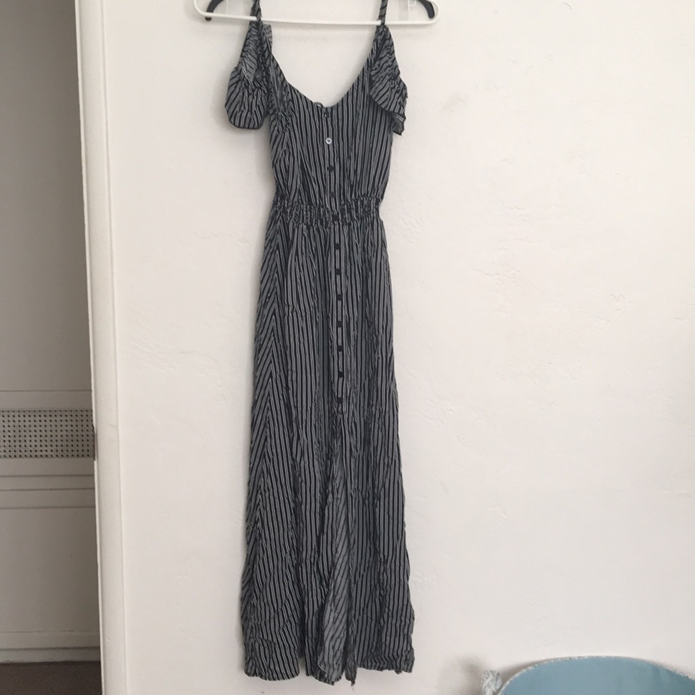 striped maxi dress
